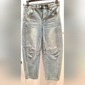 Light Blue Denim Barrel Jeans